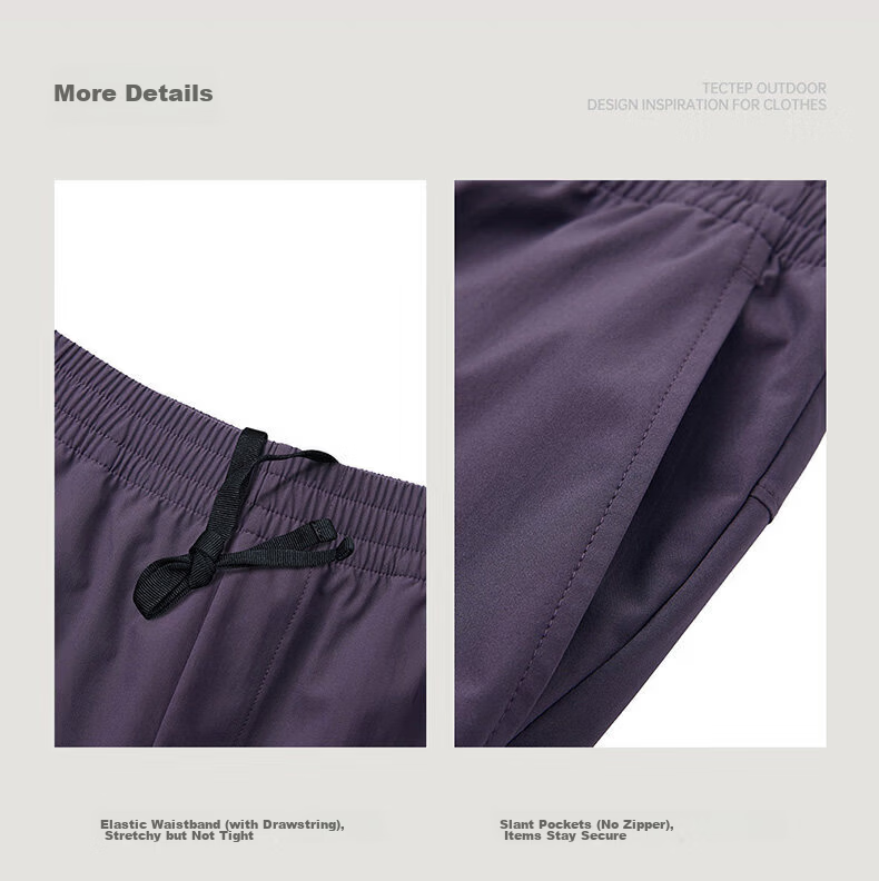 TECTOP Men's Quick-Dry Breathable Water-Repellent Hiking Pants Spring Summer 14